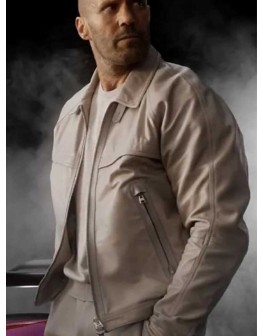 Jason Statham Fast X 2023 Shaw White Leather Jacket